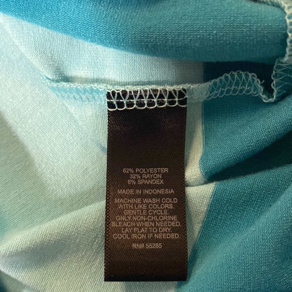 Express Blue Ombre Striped Midi Dress Sleeveless Colorblock Bodycon NWT SIZE S - Picture 5 of 5